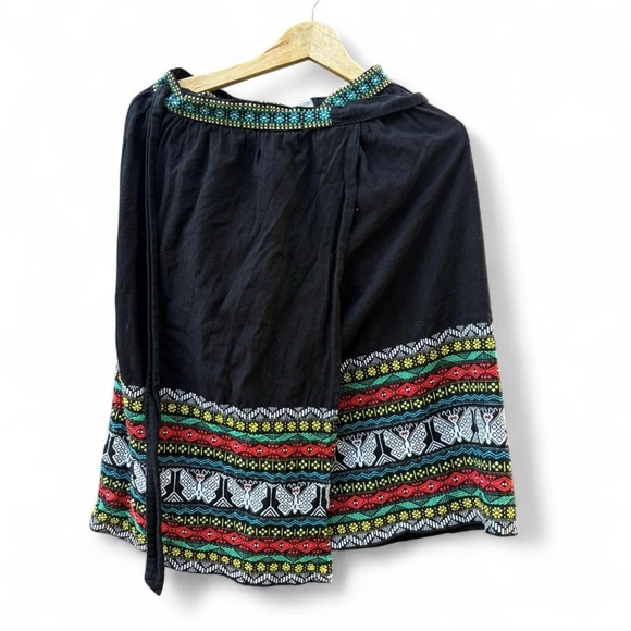 mayan Dresses & Skirts - Colorful Embroidered Black Skirt